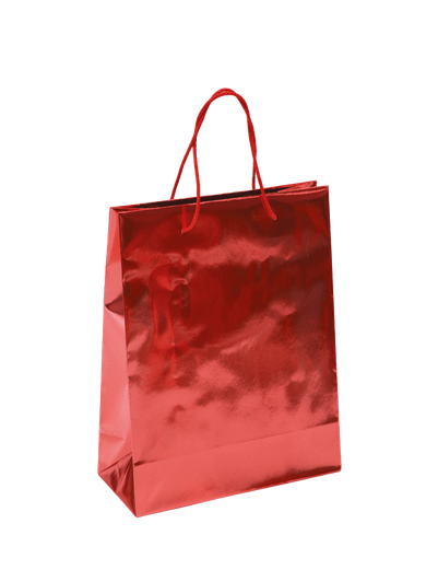 BOLIS - Papírová taška červená lesklá-velká
